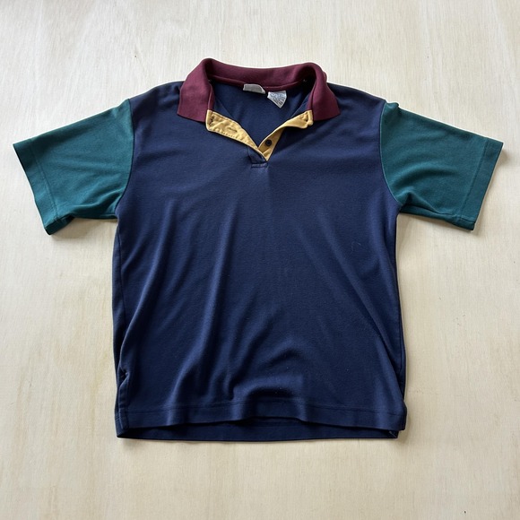 Cabin Creek Tops - Vintage Cabin Creek Polo Shirt Womens Medium Multicolor Colorblock Short Sleeve